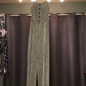 black and white striped romper